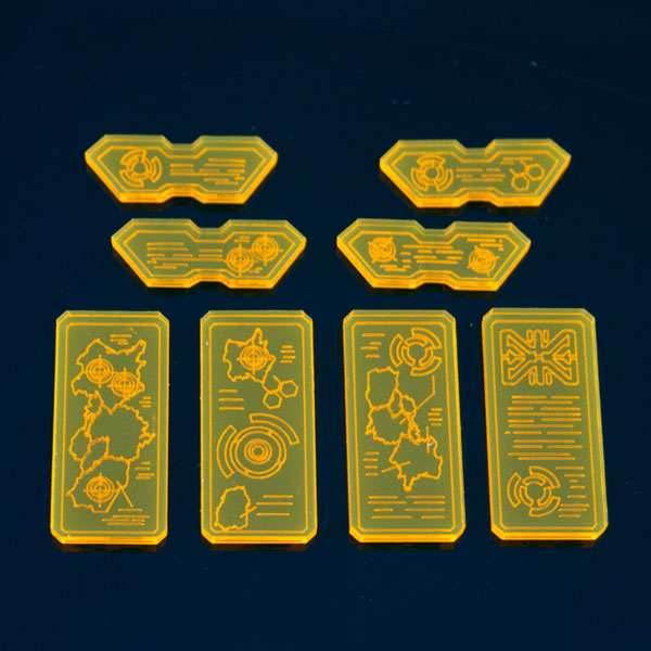 Fluorescent Scifi Screens - Communication Array / Fluorescent Orange
