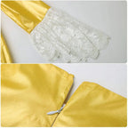 Yellow Victorian Palace Dress Stage Performance Costume