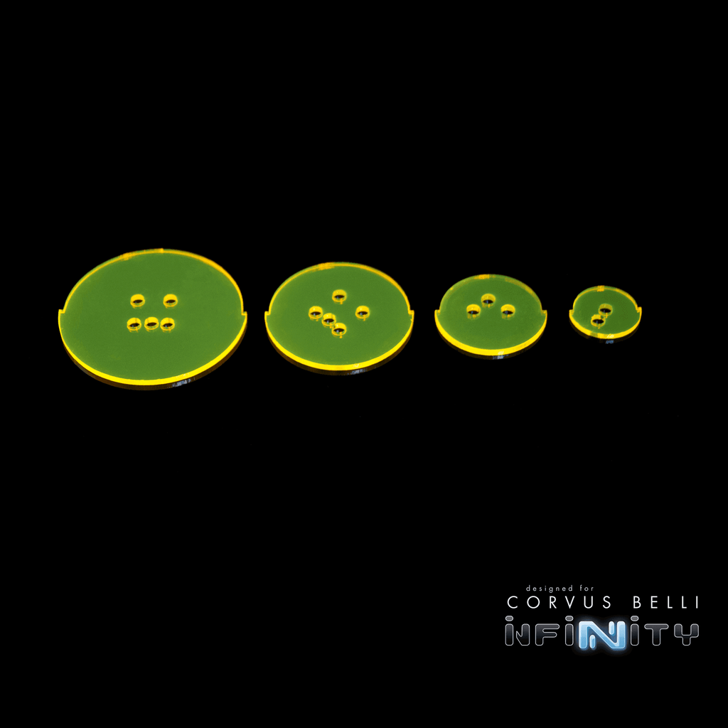 Line of Fire Status Discs - 25mm / Yellow