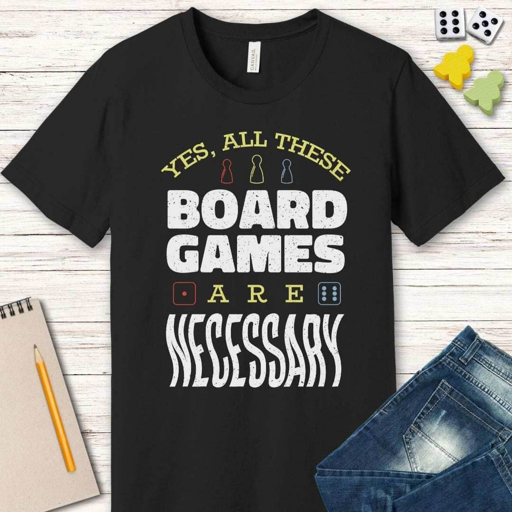 Yes All These Board Games Are Necessary T-shirt - Navy / S