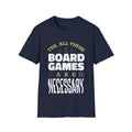 Yes All These Board Games Are Necessary T-shirt - Navy / S