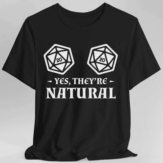 Yes They're Natural DnD Shirt - Black / S