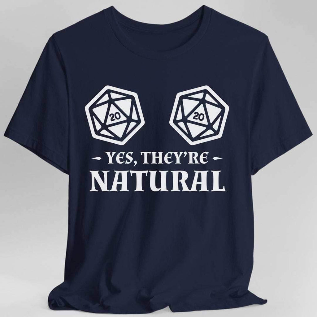 Yes They're Natural DnD Shirt - Navy / S