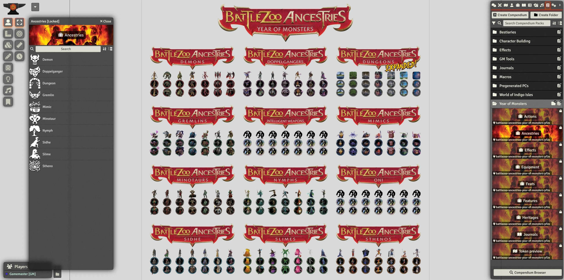 Battlezoo Ancestries: Classic Creatures Foundry VTT - Pathfinder 2nd Edition / Foundry VTT Key Only