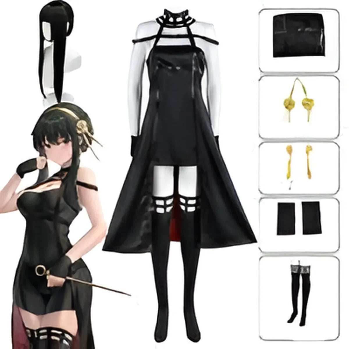 Yor Forger Cosplay - Spy X Family - Set-Wig / XS