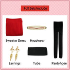 Yor Forger 'Thorn Princess' Cosplay - Sexy Red Sweater Dress - Yor Briar Red Dress / XXL
