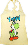 Yoshi Yellow Thin-Cut Tank Top With Open Braided Racerback Back - S