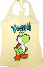 Yoshi Yellow Thin-Cut Tank Top With Open Braided Racerback Back - S