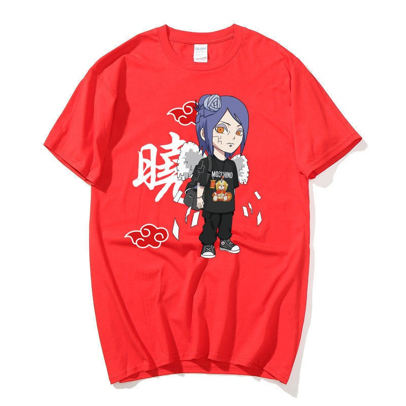 Youth New T-shirt Naruto Naruto Naruto Xiao Organization Little South Men and Women's Bottom T-shirt Top Short Sleeve