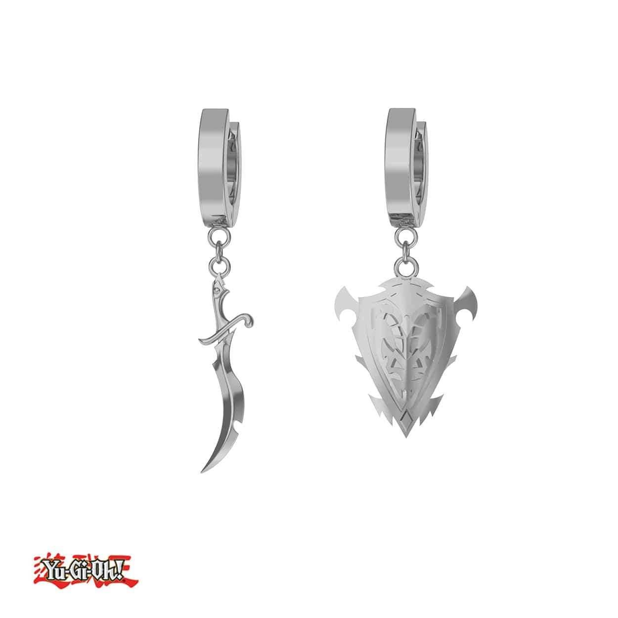 Yu-Gi-Oh!™ Black Luster Soldier Earrings - Chrome / Set