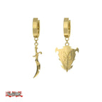 Yu-Gi-Oh!™ Black Luster Soldier Earrings - Gold / Set