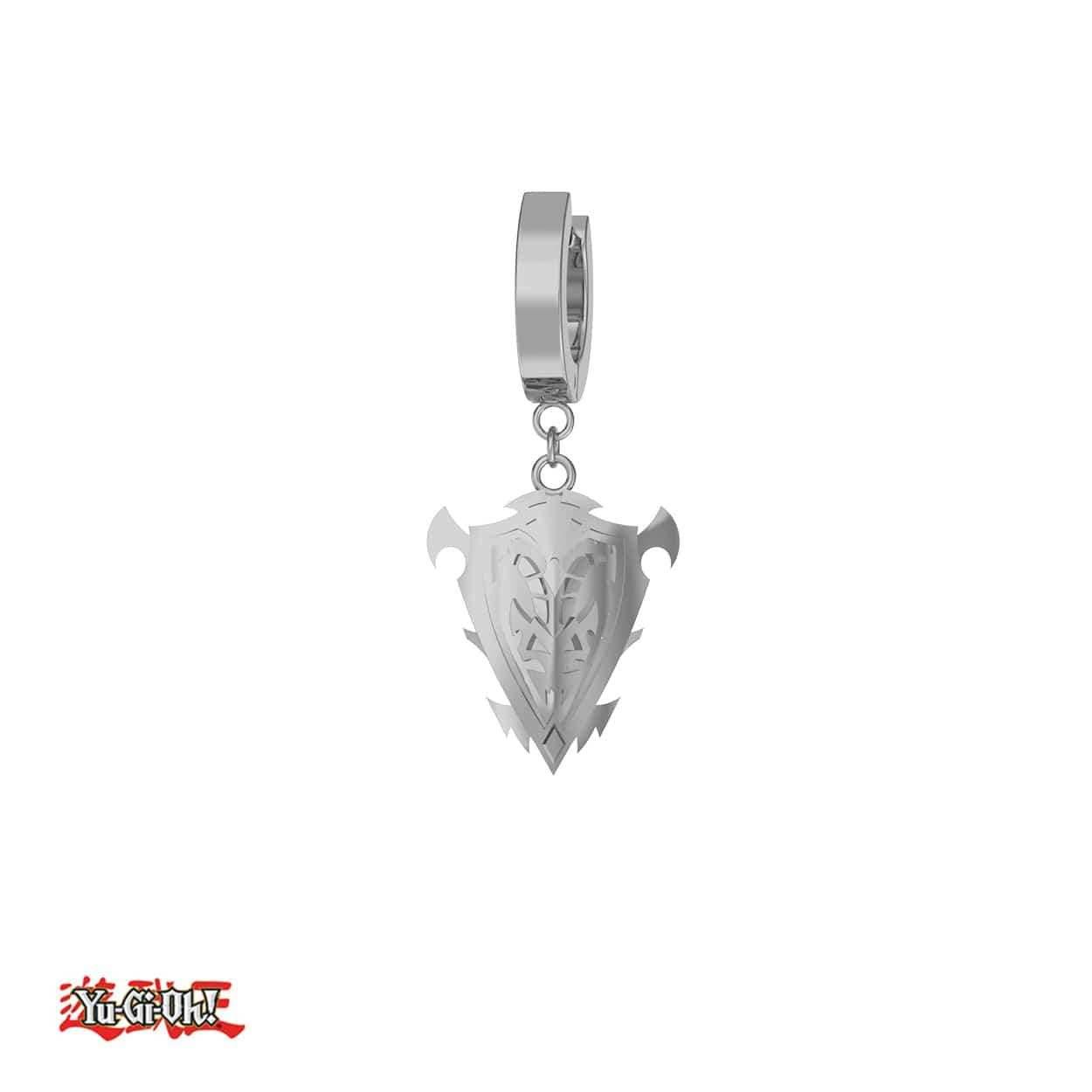 Yu-Gi-Oh!™ Black Luster Soldier Earrings - Chrome / Single Shield