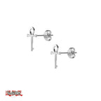 Yu-Gi-Oh!™ Millennium Key Stud Earrings - Chrome / Pair