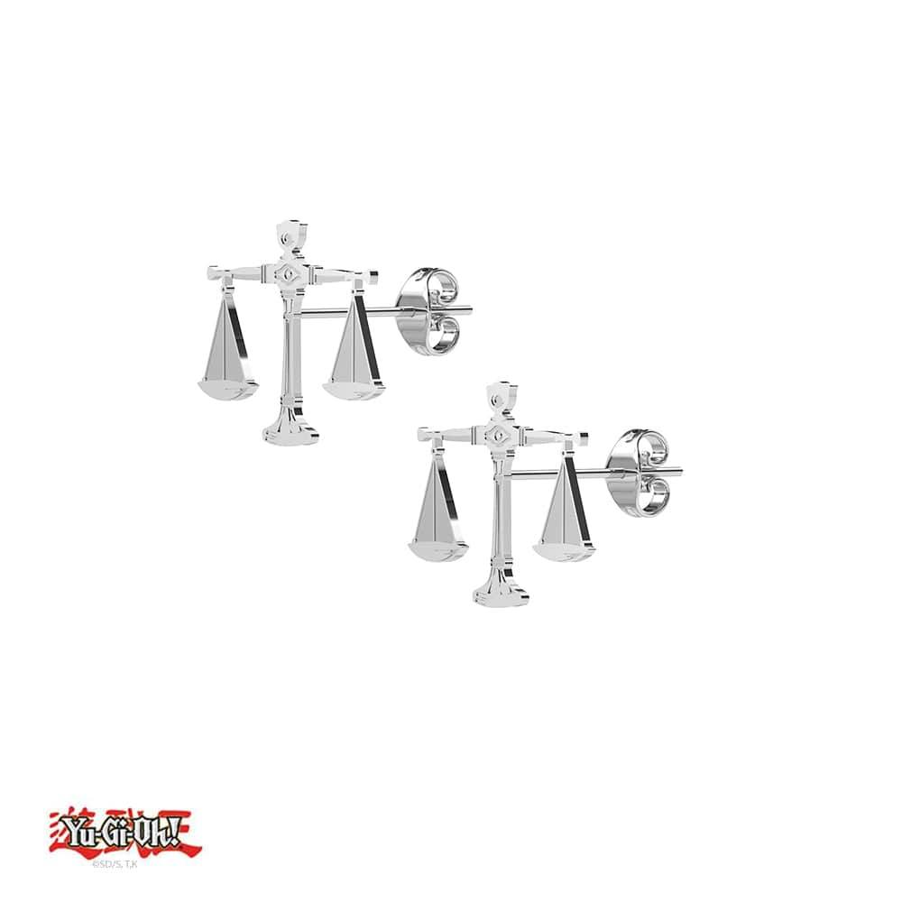 Yu-Gi-Oh!™ Millennium Scale Stud Earrings - Chrome / Pair