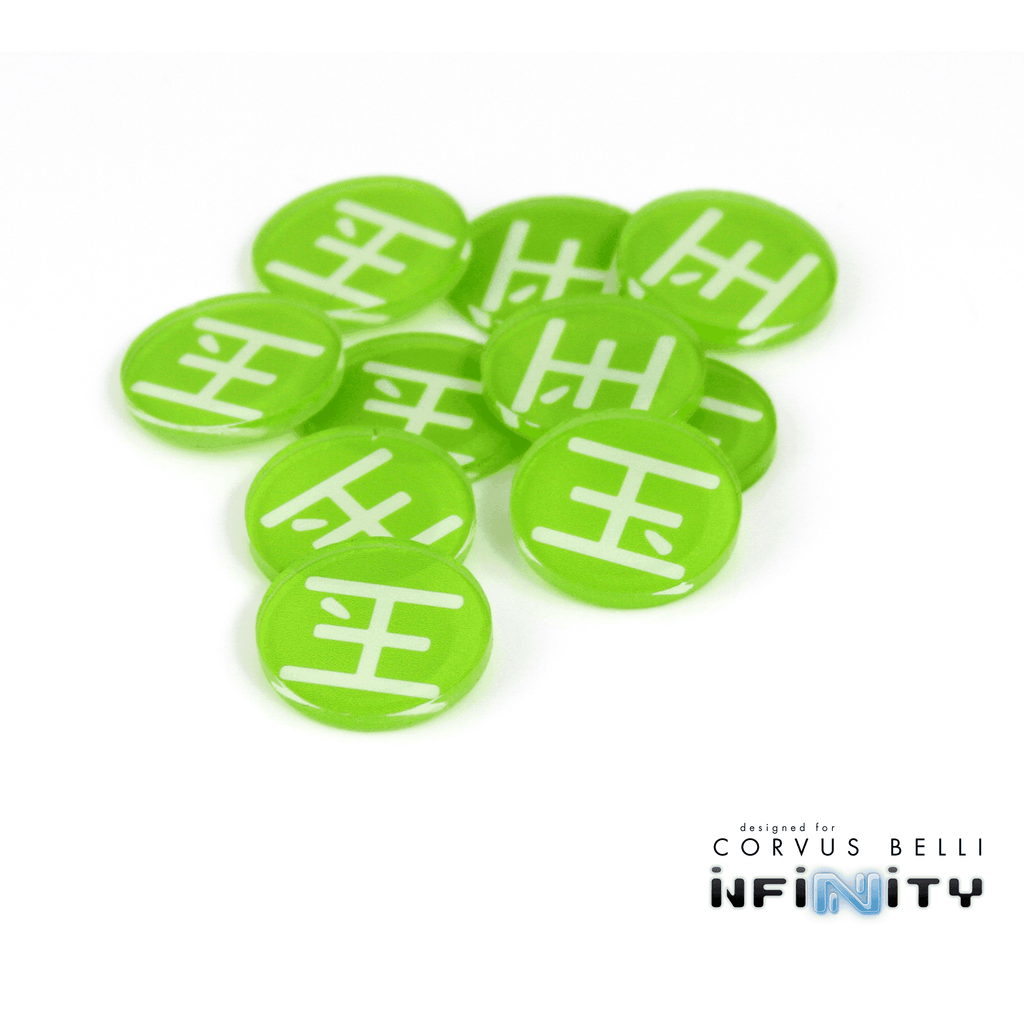 Full Color Infinity Faction Markers, 25mm (Bag of 10) - Yu Jing / 25mm