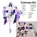 Genshin Yumemizuki Cosplay Kimono – Kawaii Fantasy Dress Set - Costume Only / M