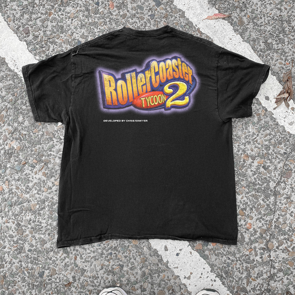 Rollercoaster Tycoon 2' Vintage Wash Black Tee