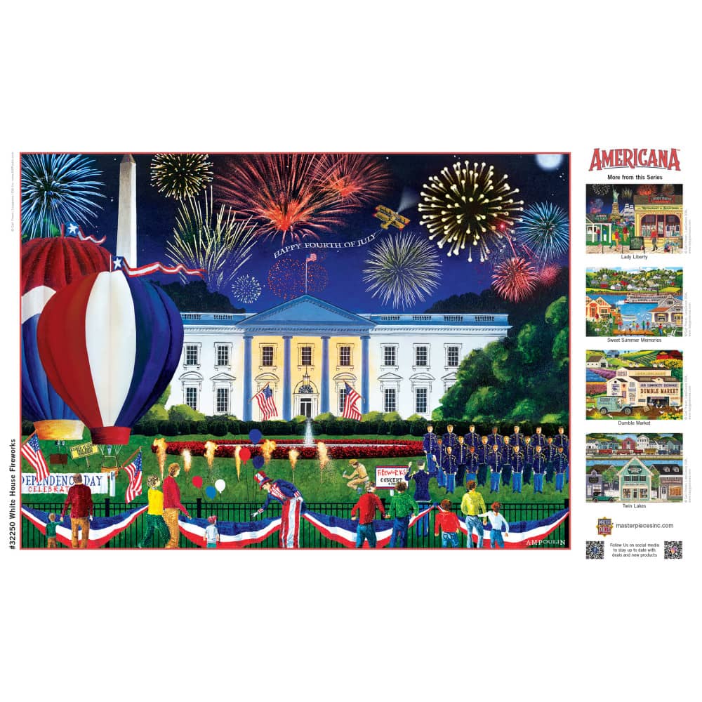 Americana - White House Fireworks 500 Piece EZ Grip Jigsaw Puzzle