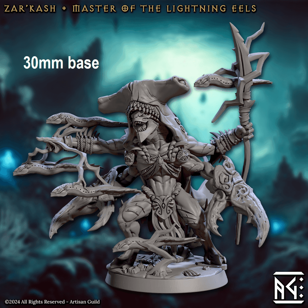 Zar'kash, Master of the Lightning Eels (Male Merfolk Beastmaster) - 