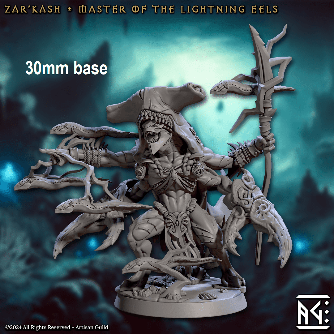 Zar'kash, Master of the Lightning Eels (Male Merfolk Beastmaster) - 