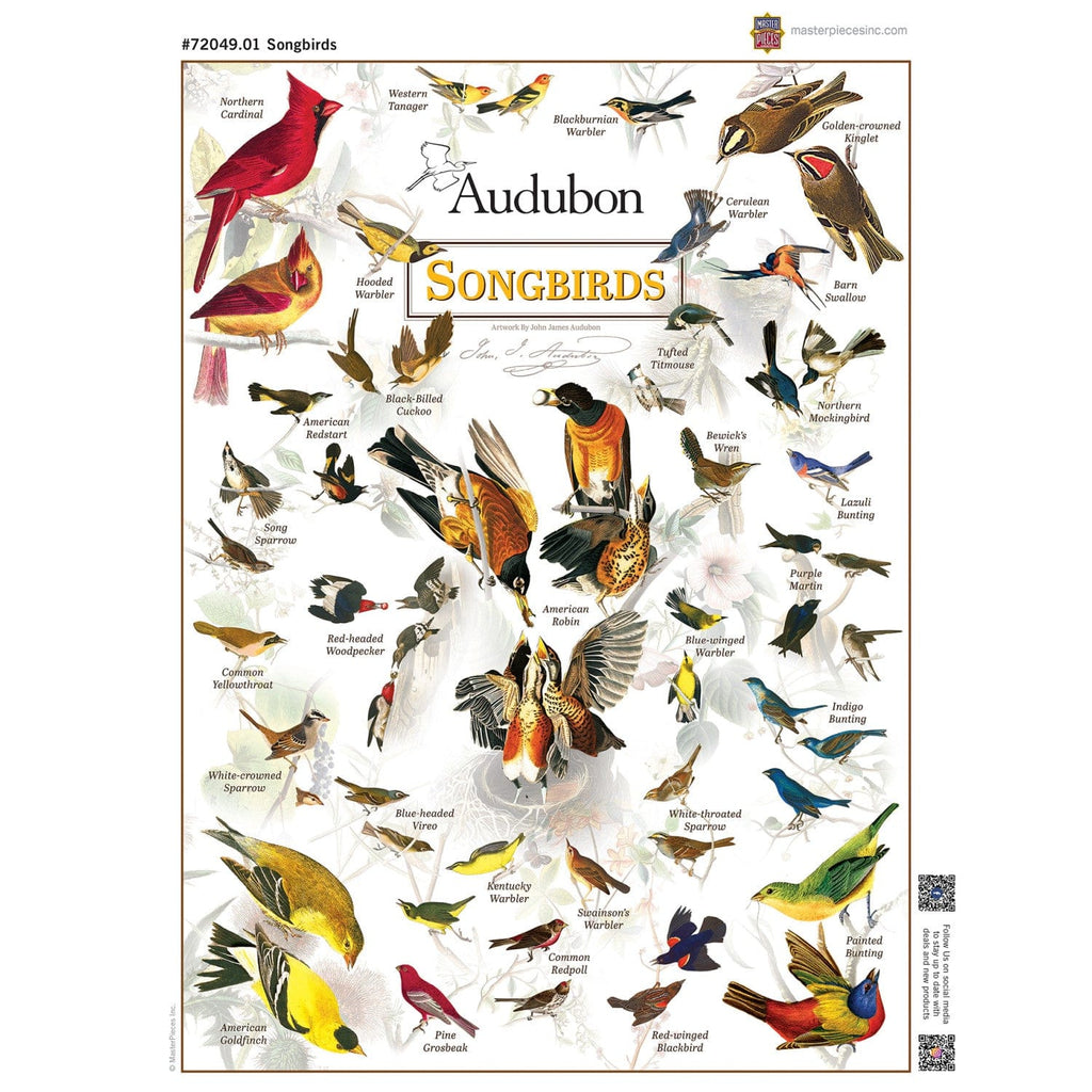 Audubon - Songbirds 1000 Piece Jigsaw Puzzle