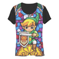 Zelda Stained Glass Link Sublimation T-Shirt - S