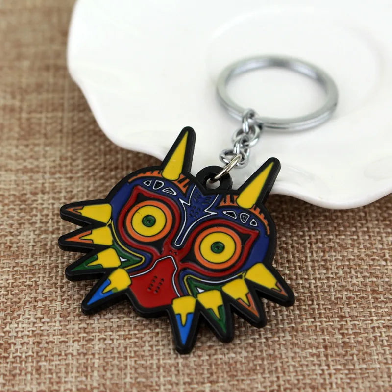 Zeldas Hylian Shield Keychain Breath of The Wild Sheikah Eye Majora's Mask Sword Triforce Symbol Pendant Key Chain Men Jewelry