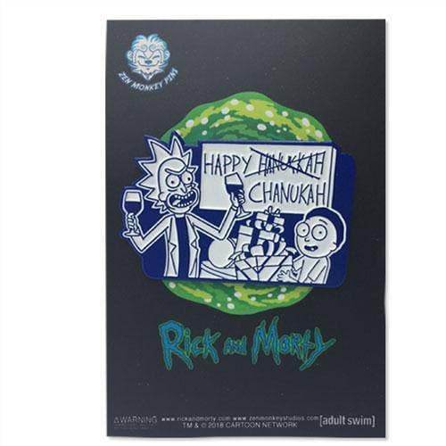 Zen Monkey: Happy Hanu--Chanukah, Rick! - Rick and Morty Enamel Pin - 