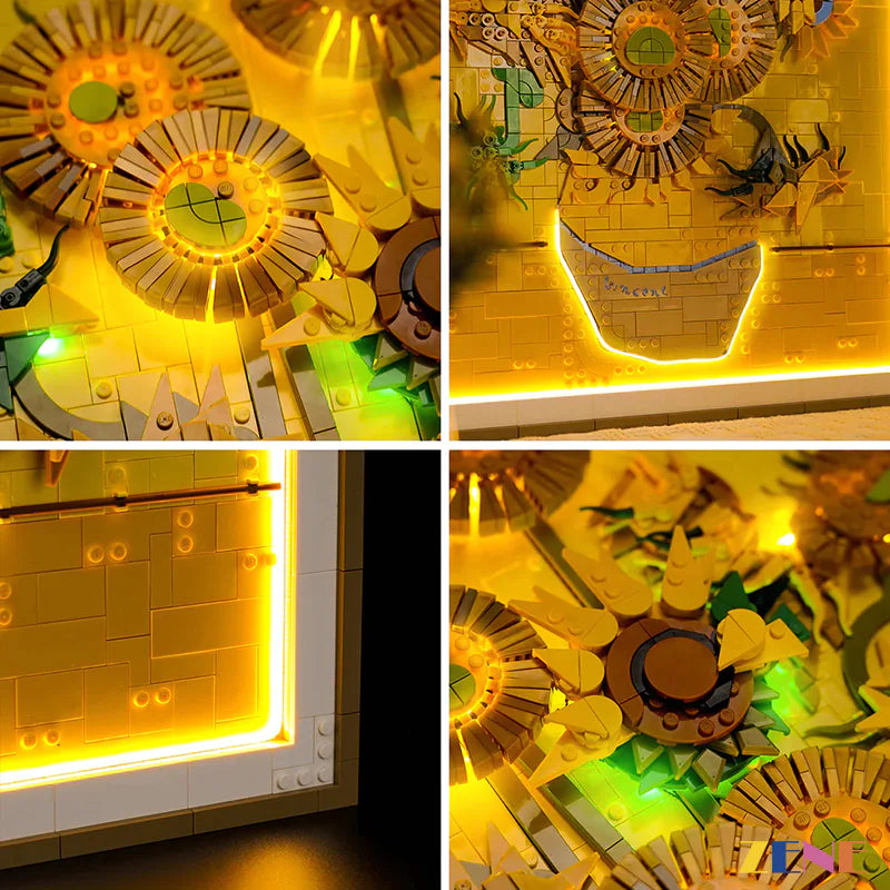 Light Kit for LEGO Vincent van Gogh Sunflowers Art  #31215