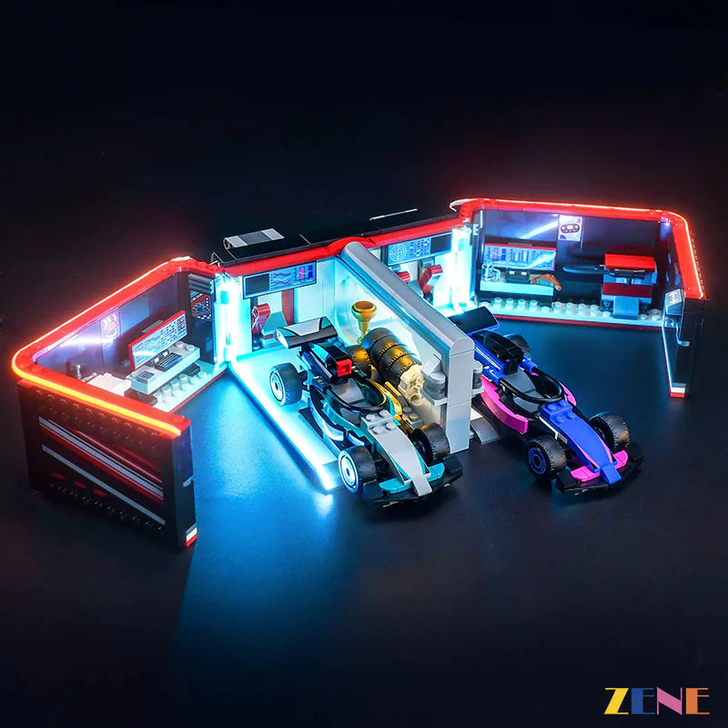 Light Kit for LEGO City F1 Garage Mercedes-AMG Alpine Cars #60444