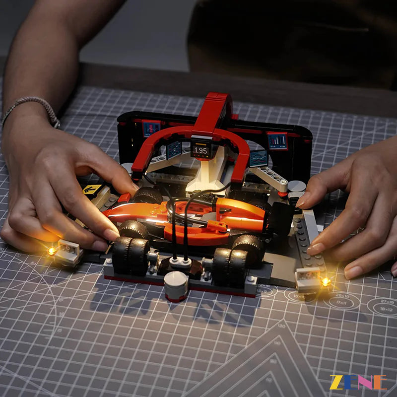 Light Kit for LEGO F1 Pit Stop & Pit Crew with Ferrari Car #60443