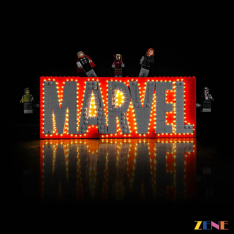 Light Kit for LEGO Marvel Logo & Minifigures #76313