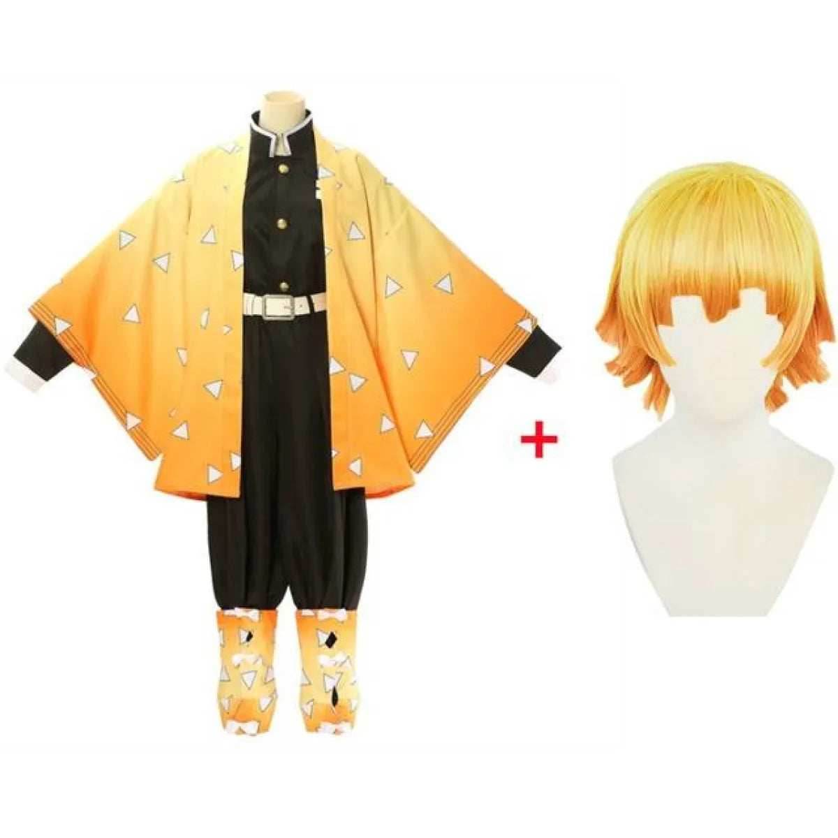 Zenitsu Agatsuma Cosplay - Suit and wig / child size 110cm / Ghost Slayer