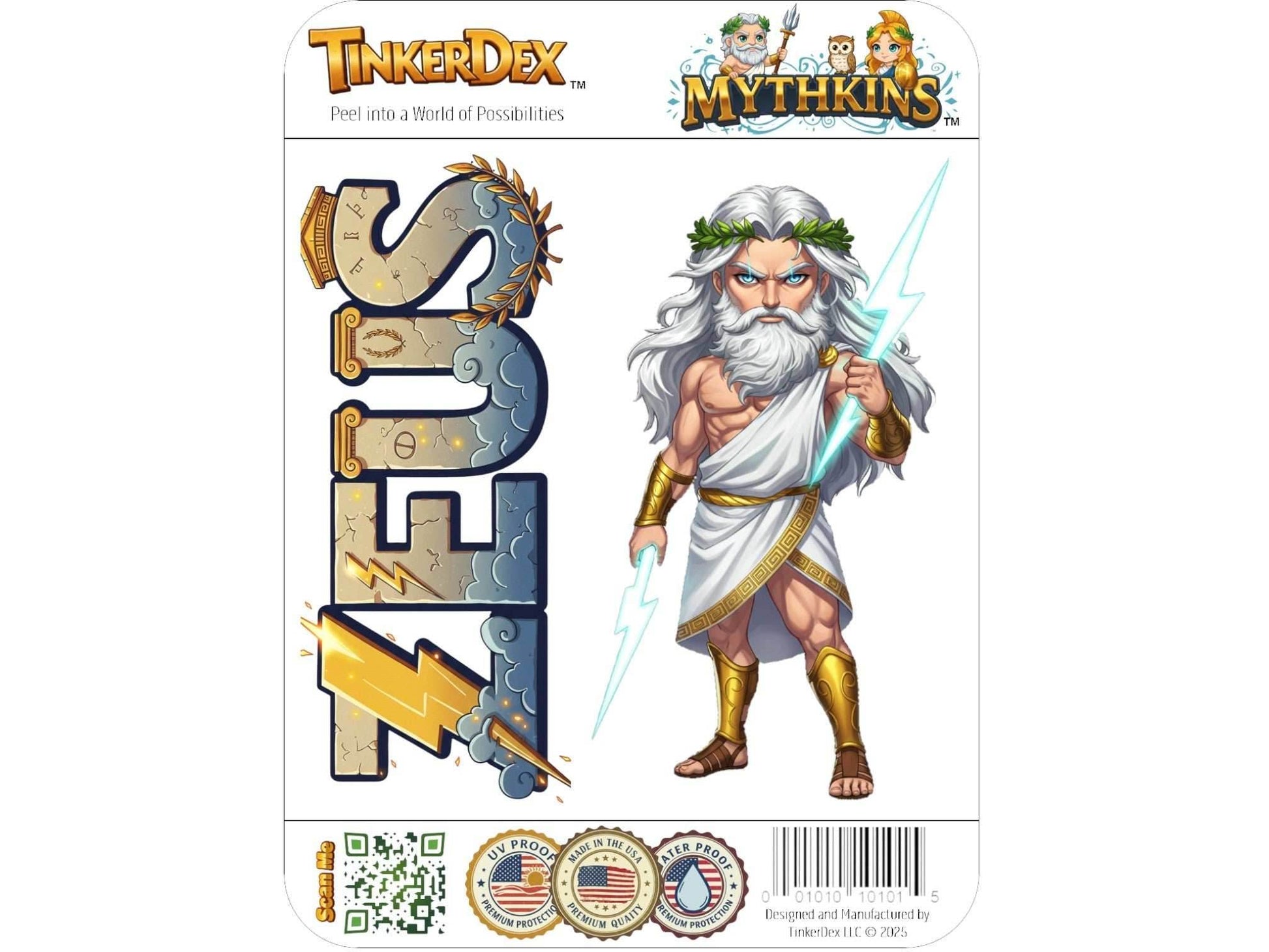 Zeus Nephelēgereta Mythkins™ Vinyl Sticker – Cloud-Gatherer God | Waterproof & UV-Proof - Sticker / Mini