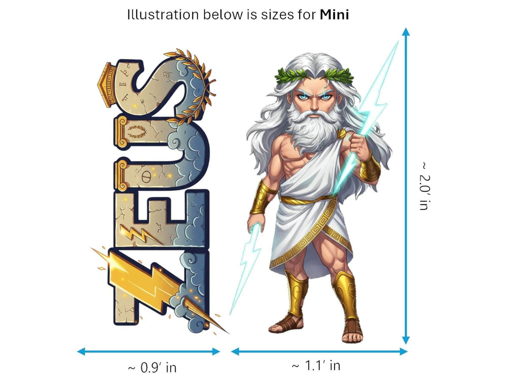 Zeus Nephelēgereta Mythkins™ Vinyl Sticker – Cloud-Gatherer God | Waterproof & UV-Proof - Sticker / Mini