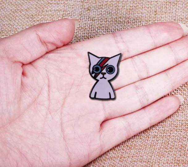 Ziggy Stardust Kitty David Bowie Enamel Pins Near Me - 
