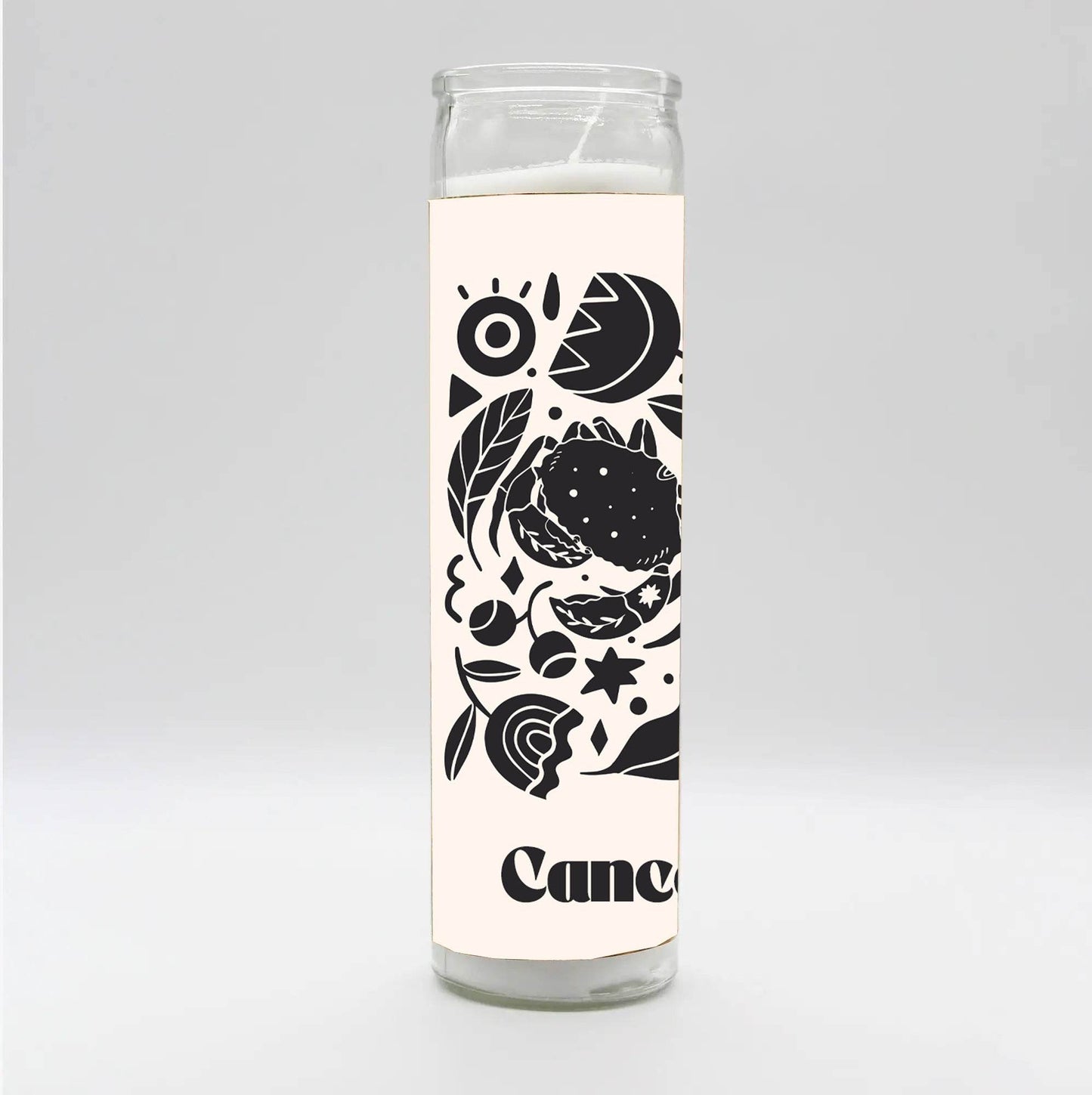 Zodiac Cancer Candle - White