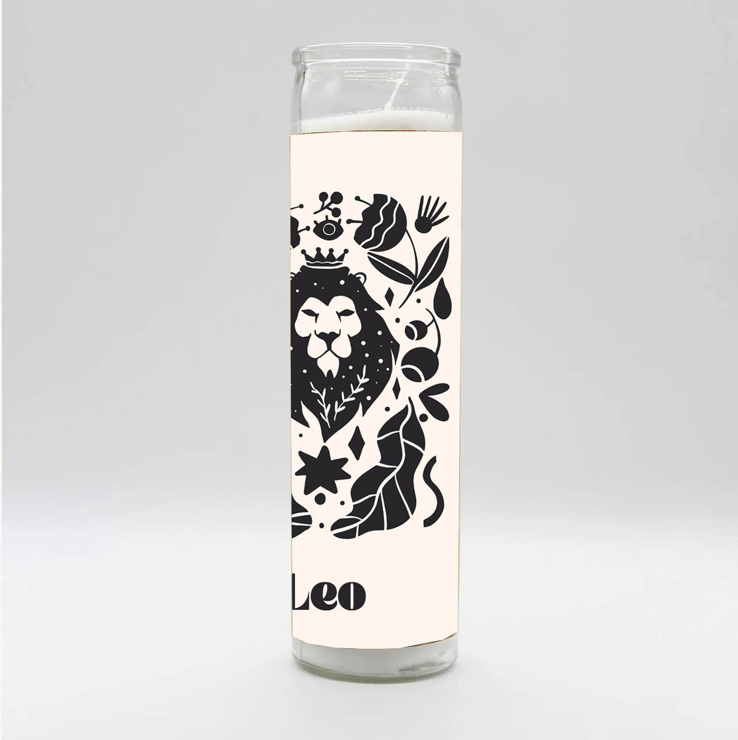Zodiac Leo Candle - White