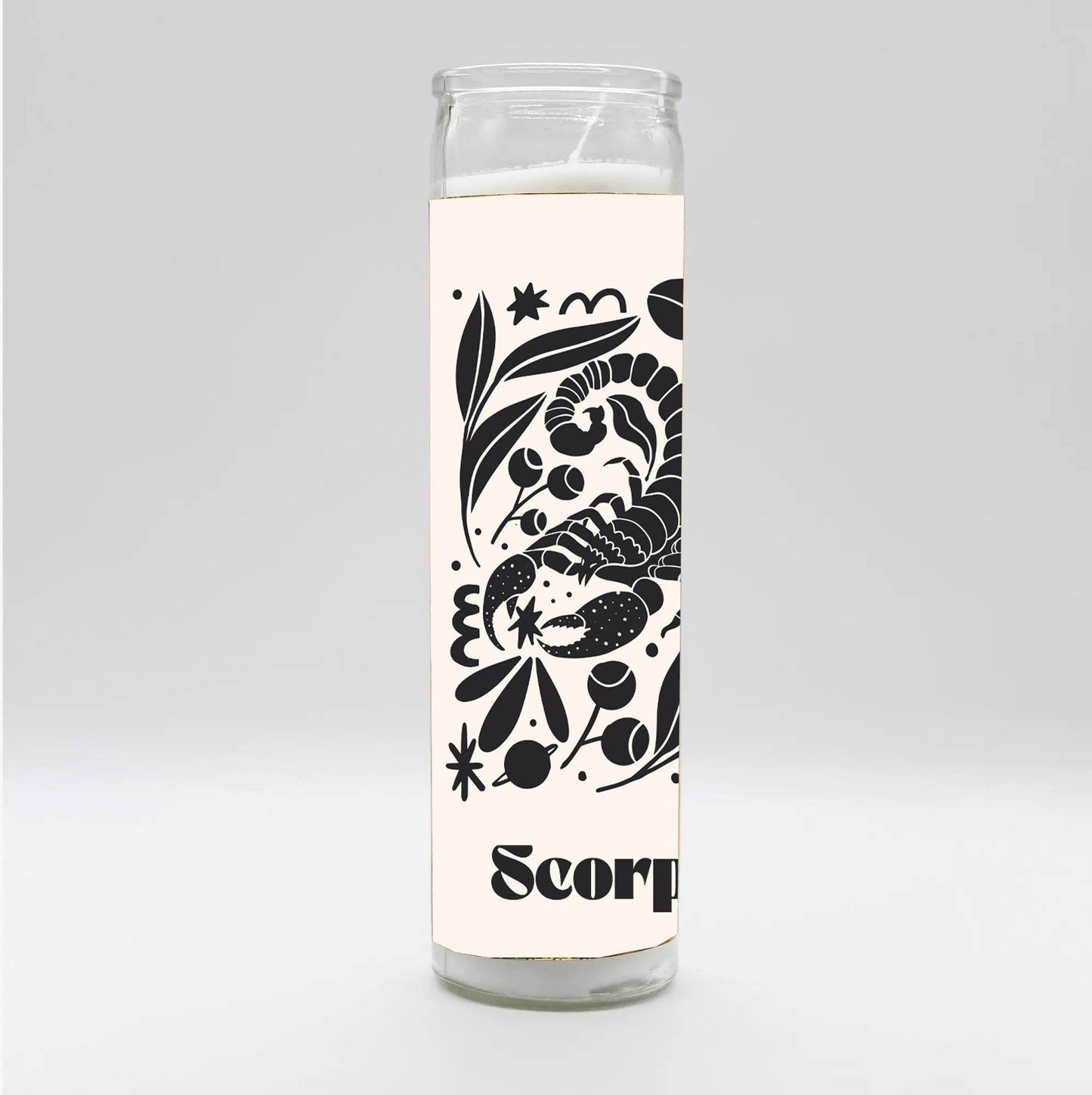 Zodiac Scorpio Candle - White