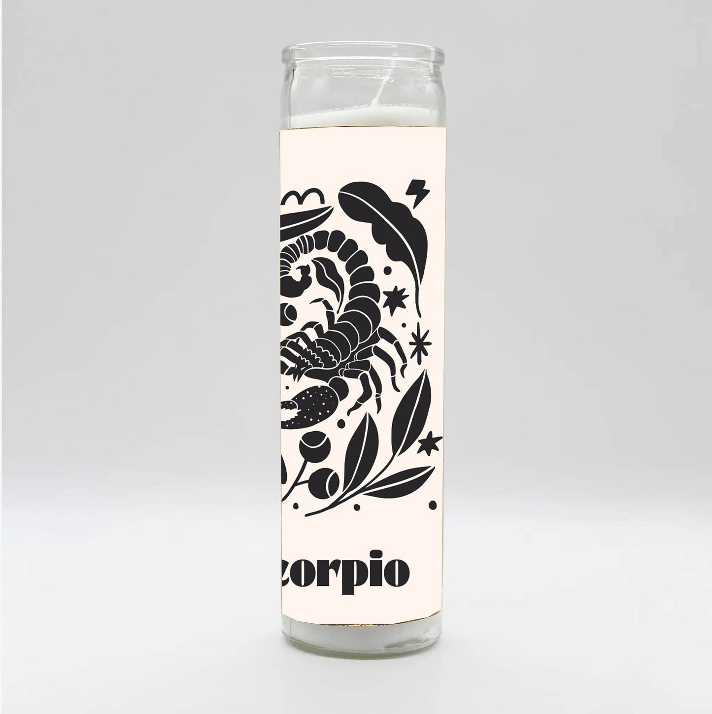 Zodiac Scorpio Candle - White