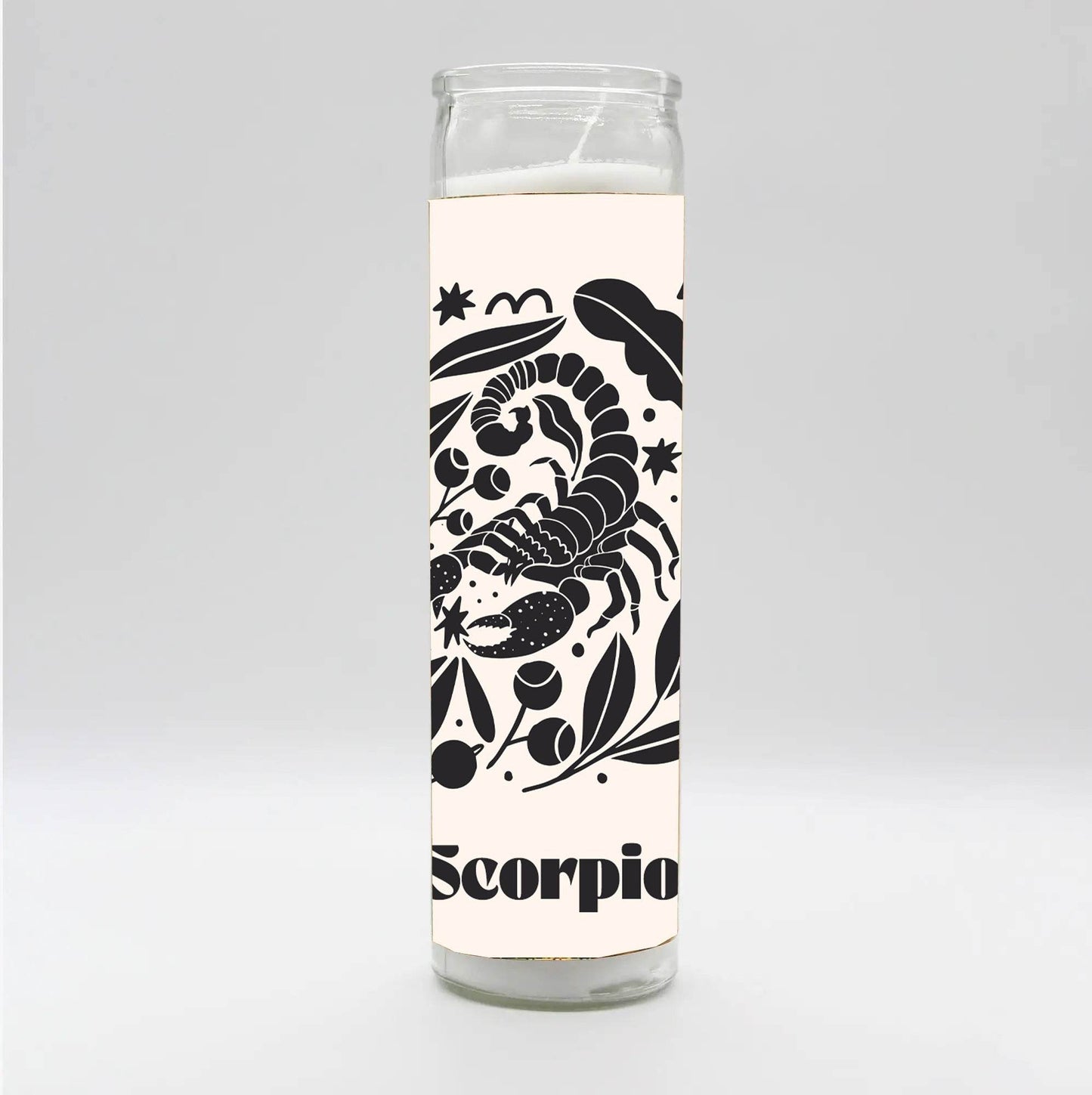 Zodiac Scorpio Candle - White