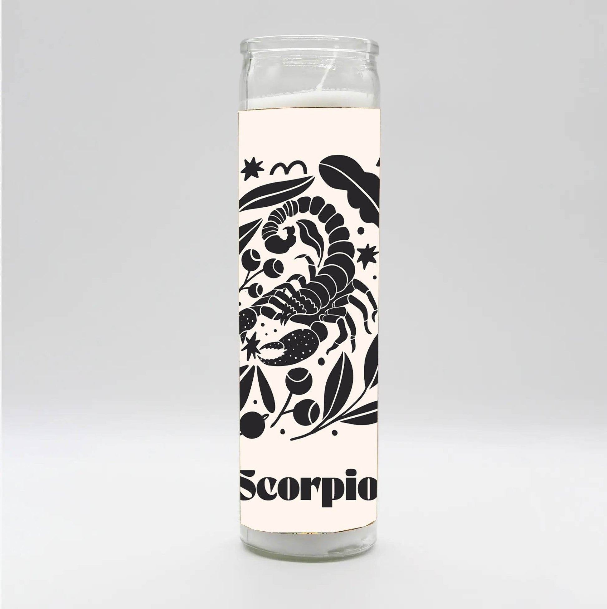 Zodiac Scorpio Candle - White