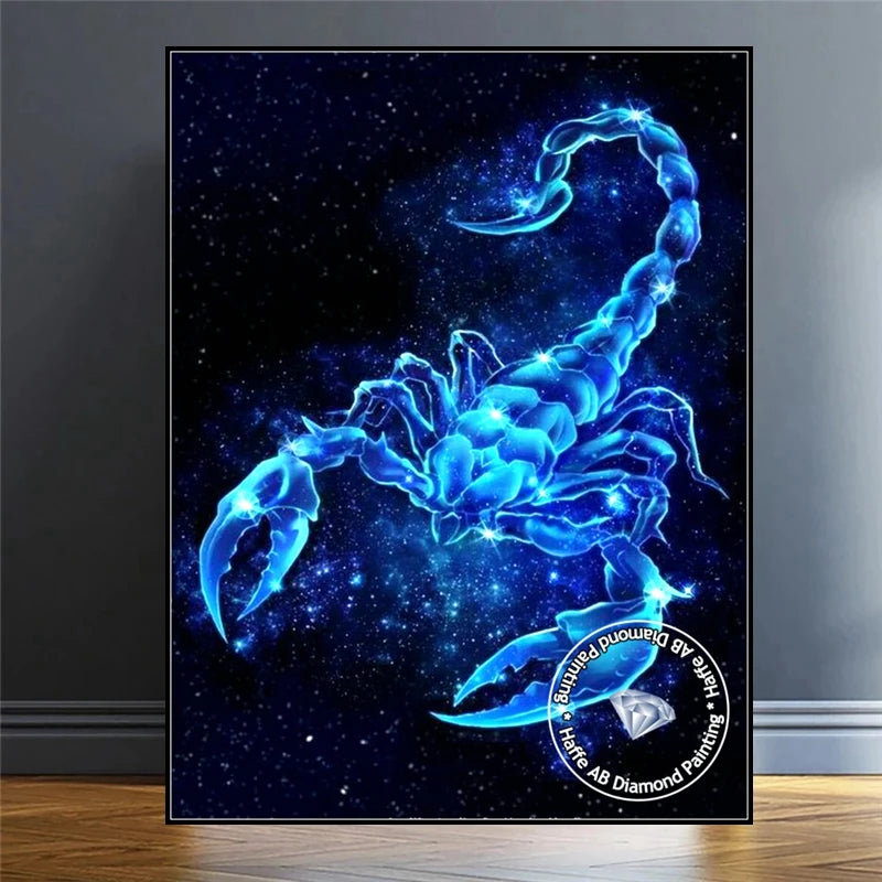 Zodiac Sign AB Diamond Art Painting Fantasy Blue Astrology Twelve Constellation Full Drills Mosaic Cross Stitch Home Decor